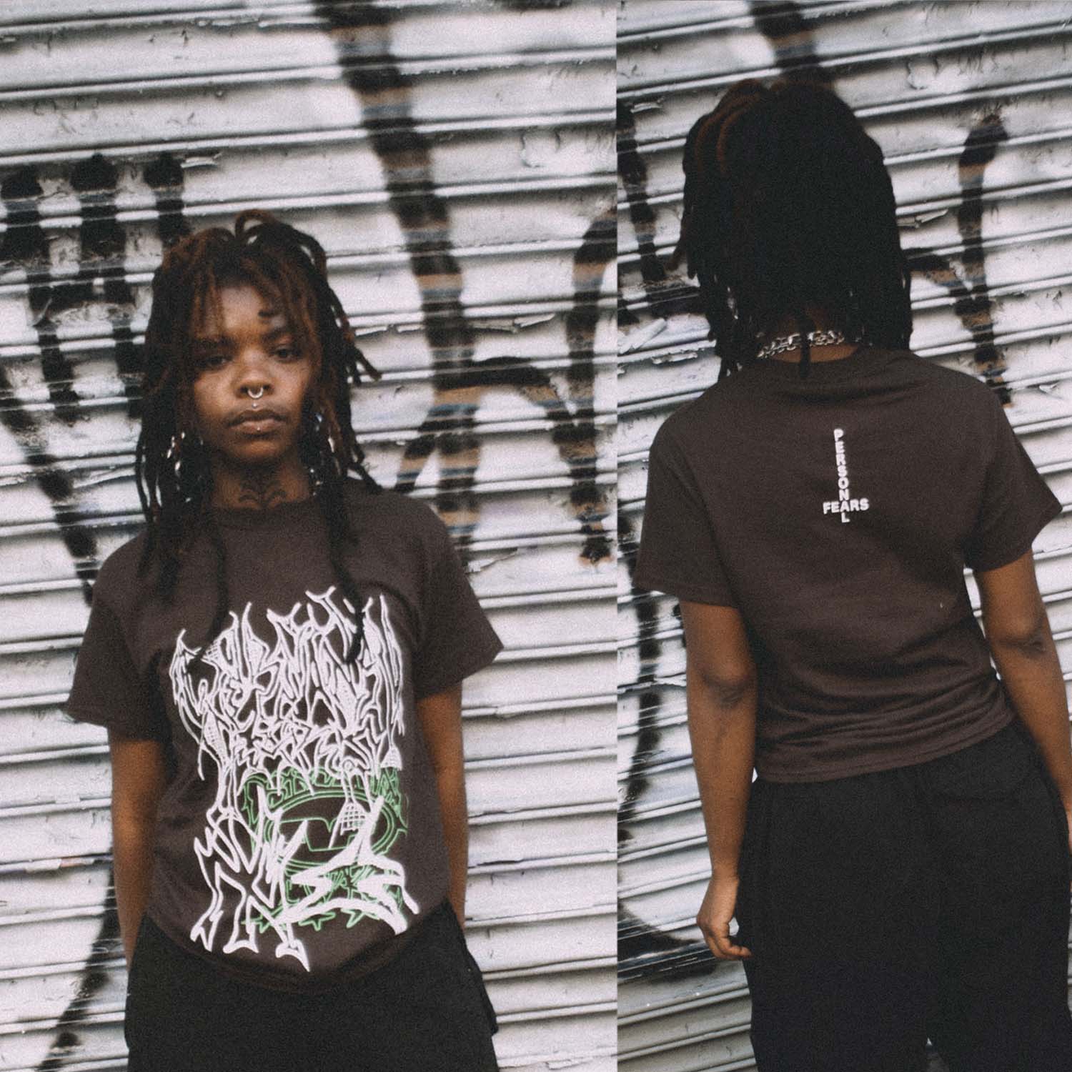 Antistyle Tee - Brown shirt Personal Fears Personal Fears Antistyle Tee - Brown - Skater Style Tee - Goth Clothing