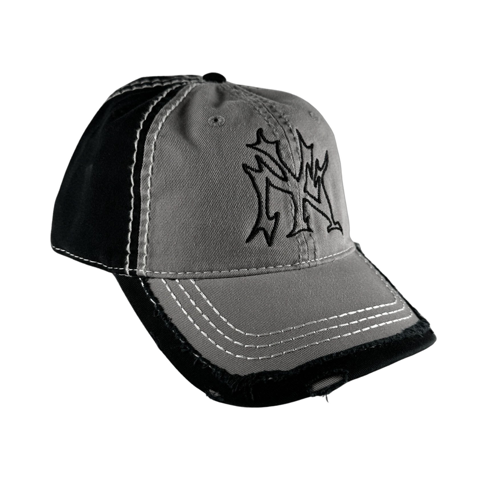 Tribal New York Shop Hat - Light Grey / Black Hat Personal Fears Personal Fears Tribal New York Shop Hat - Light Grey / Black - Distressed Hat