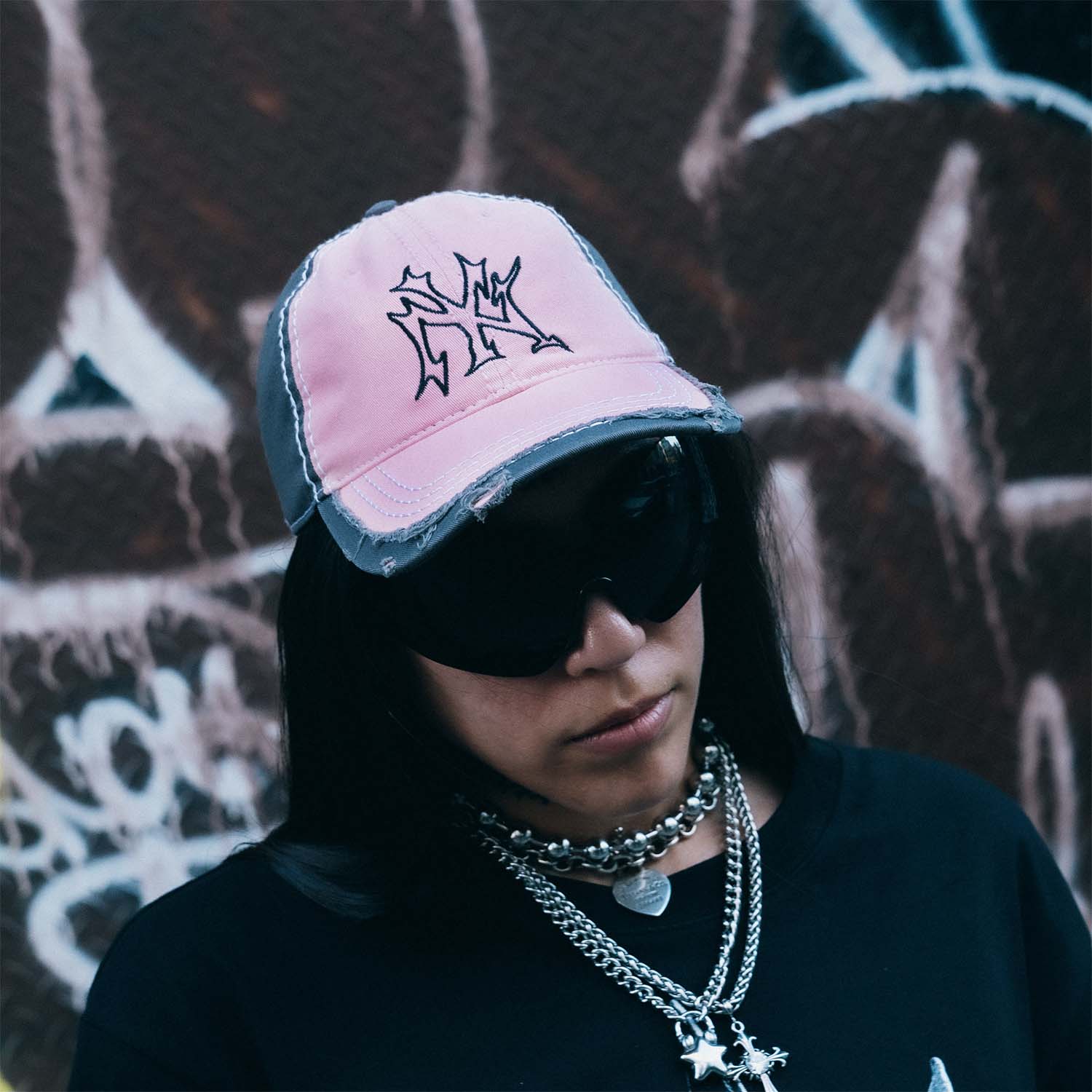 Tribal New York Shop Hat - Pink Hat Personal Fears Personal Fears Tribal New York Shop Hat - Pink - Distressed Hat