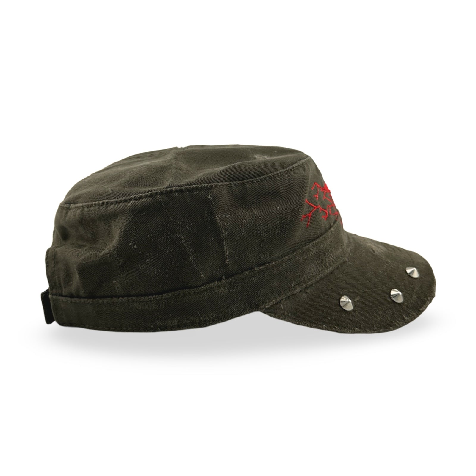 Comrade Hat - Green / Red Hat Personal Fears Personal Fears Comrade Hat - Brown / Red - Distressed with Studs