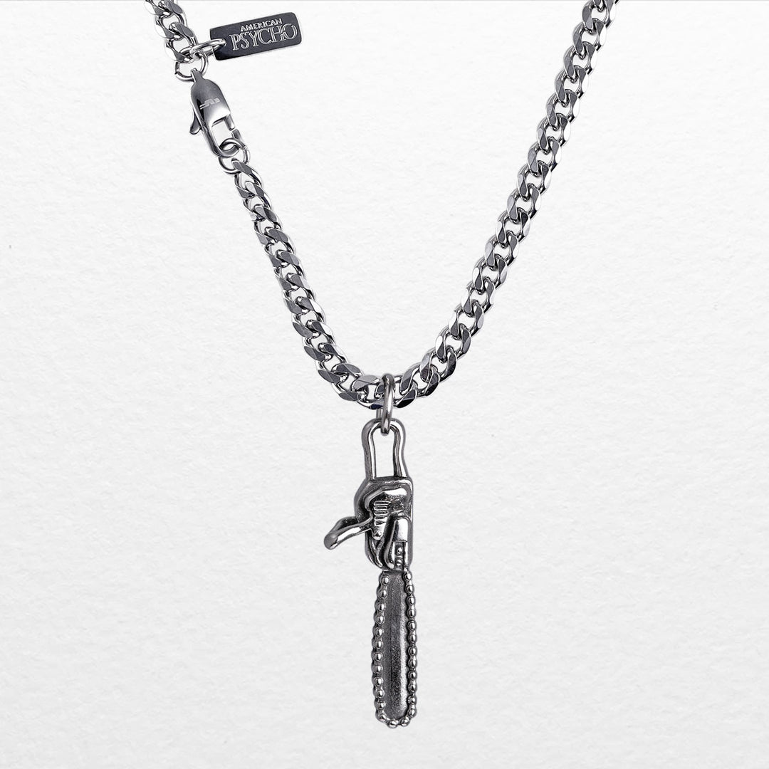 Personal Fears X American Psycho Chain Saw Necklace in Stainless Steel
