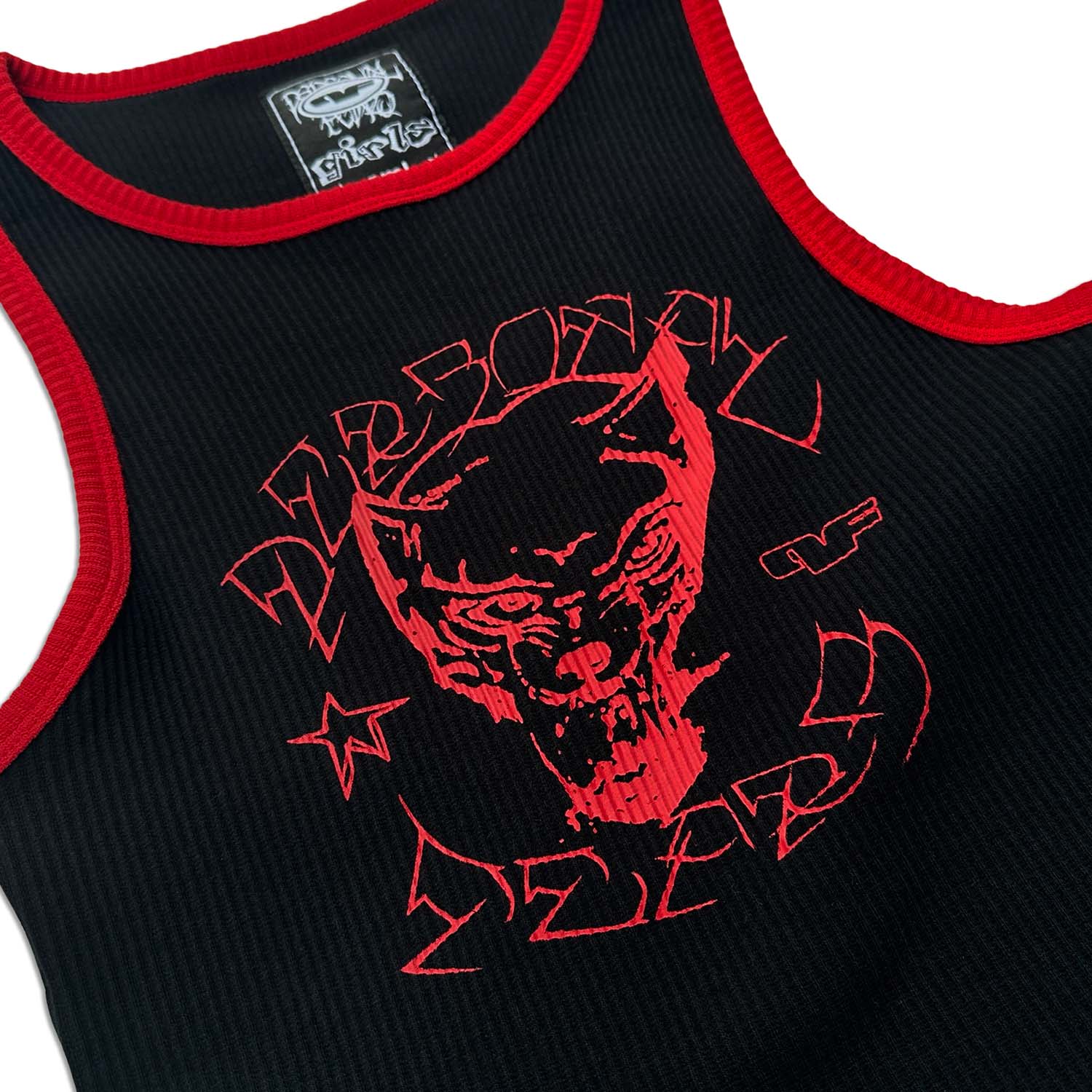 Puppy Dog Ribbed Tank  Personal Fears Personal Fears Puppy Dog Ribbed Tank | Y2K Tops | Cute Wifebeater