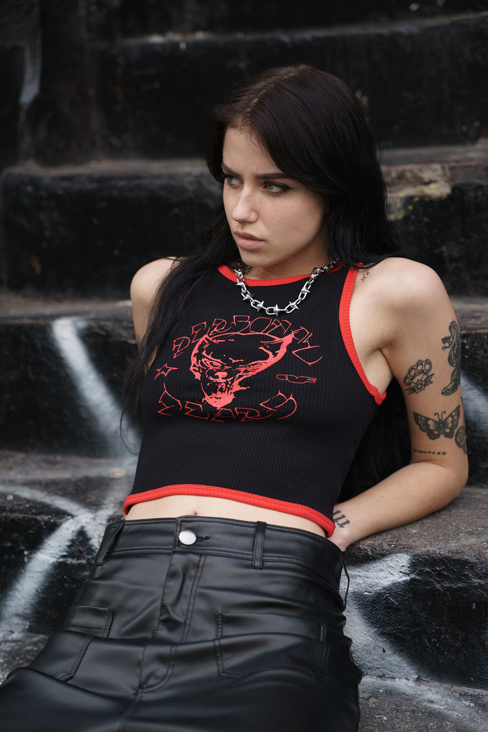 Puppy Dog Ribbed Tank  Personal Fears Personal Fears Puppy Dog Ribbed Tank | Y2K Tops | Cute Wifebeater