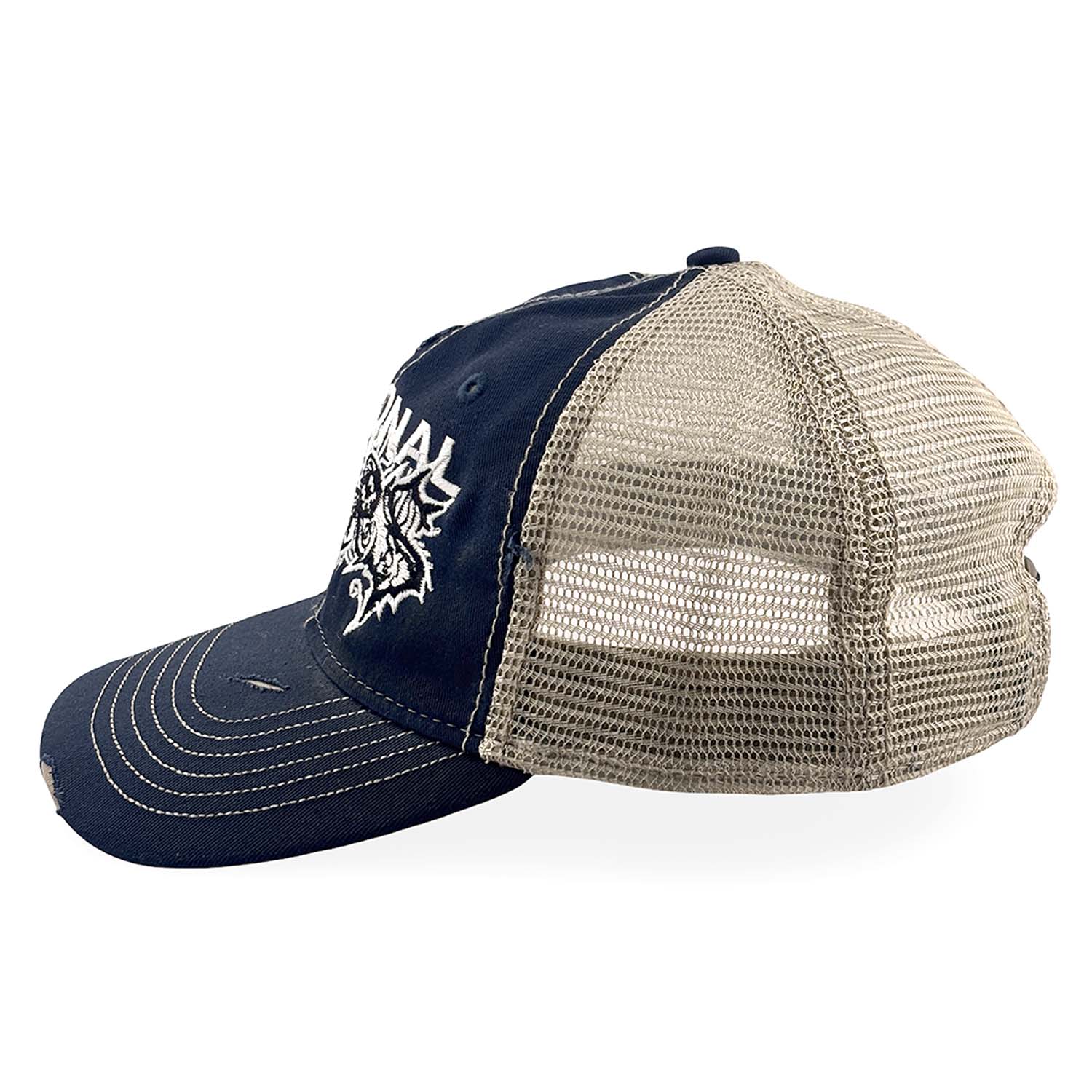 Ludlow Hat - Faded Navy Hat Personal Fears Personal Fears Ludlow Hat - Faded Navy | Distressed w/ Logo Brim Clasps