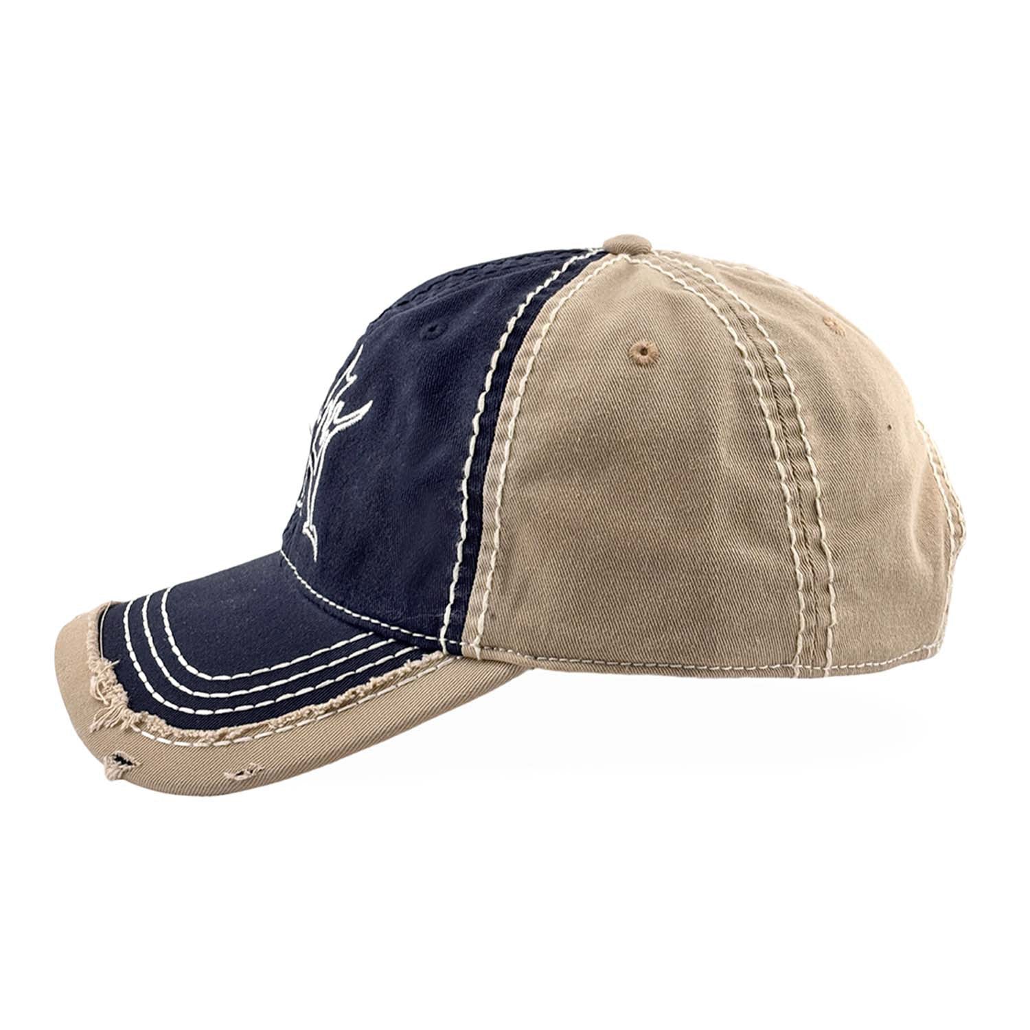 Tribal New York Shop Hat - Navy / Tan Hat Personal Fears Personal Fears Tribal New York Shop Hat - Charcoal / White - Distressed Hat