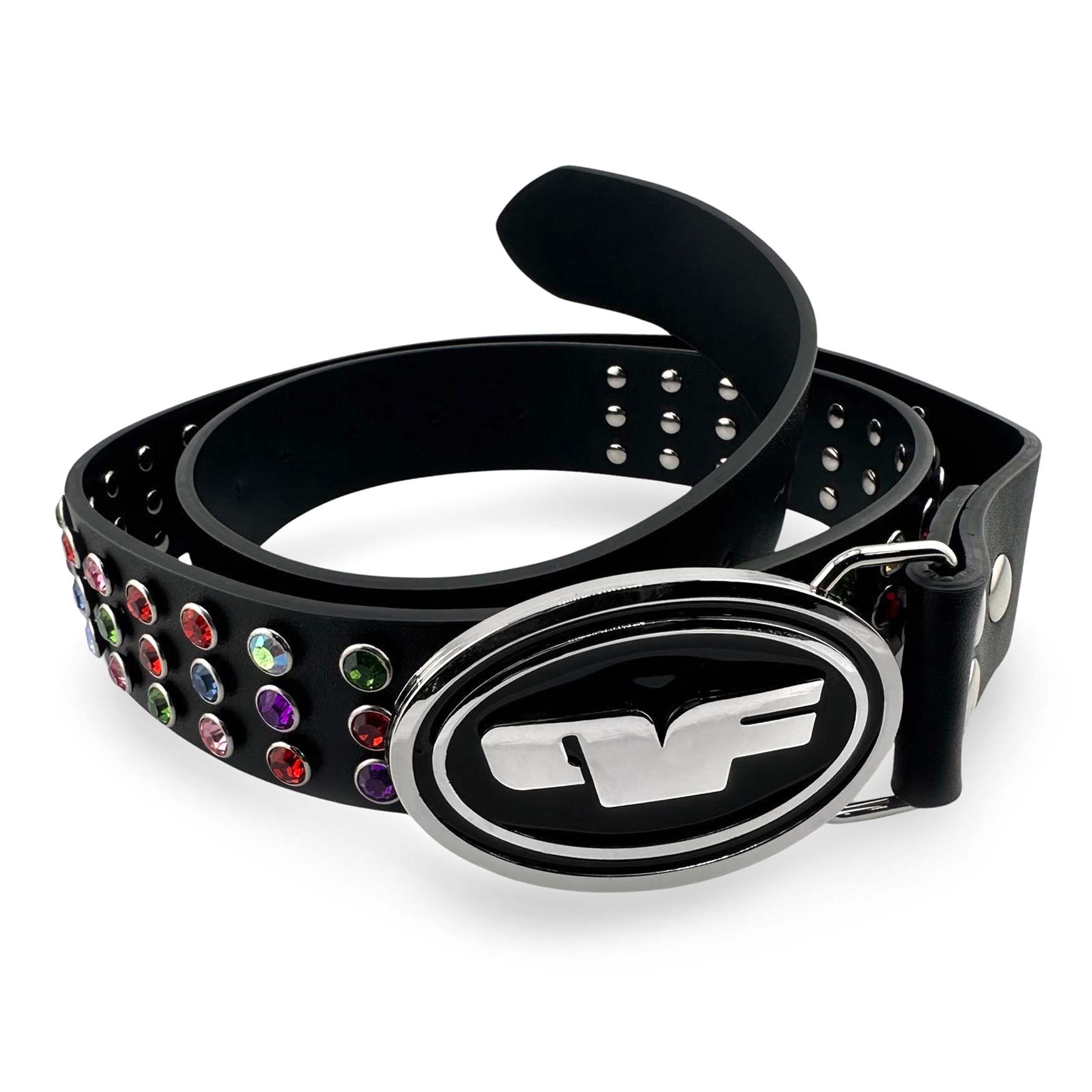 Multi-color Rhinestone Stud Belt belt Personal Fears Personal Fears Multi-color Rhinestone Stud Belt | Punk Stud Belt | Sparkle Belt