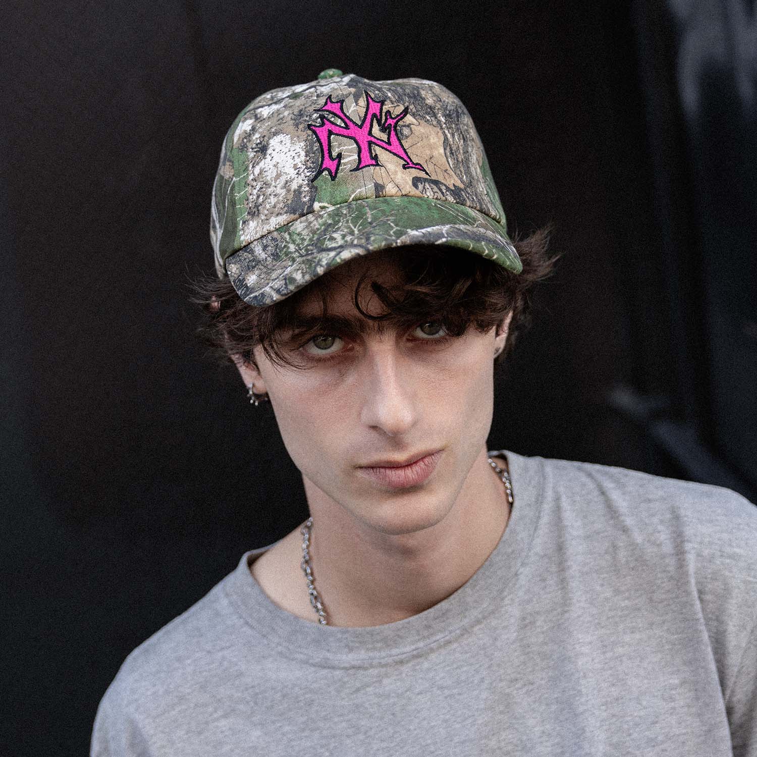 NY Pit Crew Hat - Realtree Camo Hat Personal Fears Personal Fears NY Pit Crew Hat - Camo | Bright Pink NY Logo Over Realtree Camo Hat