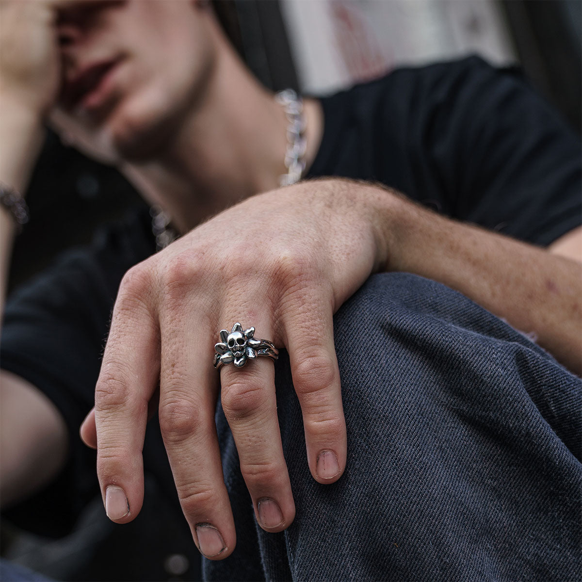 Death Flower 2.0 Ring Rings Personal Fears Personal Fears Death Flower 2.0 Ring - Heavy Jewelry - Silver Ring