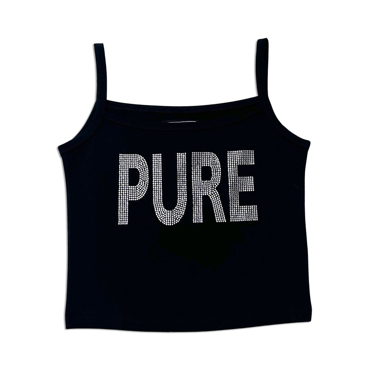 Pure Rhinestone Tank  Personal Fears Personal Fears Pure Rhinestone Tank | Y2K Tops | Cute Spaghetti Tanks