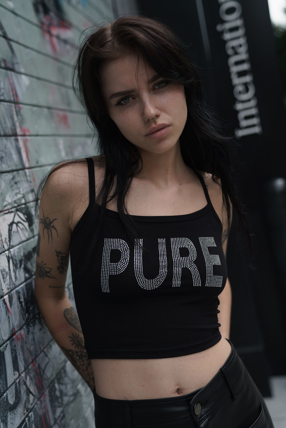 Pure Rhinestone Tank  Personal Fears Personal Fears Pure Rhinestone Tank | Y2K Tops | Cute Spaghetti Tanks