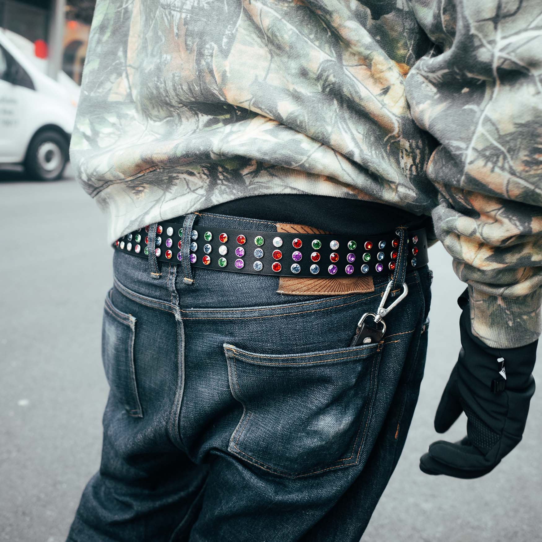 Multi-color Rhinestone Stud Belt belt Personal Fears Personal Fears Multi-color Rhinestone Stud Belt | Punk Stud Belt | Sparkle Belt