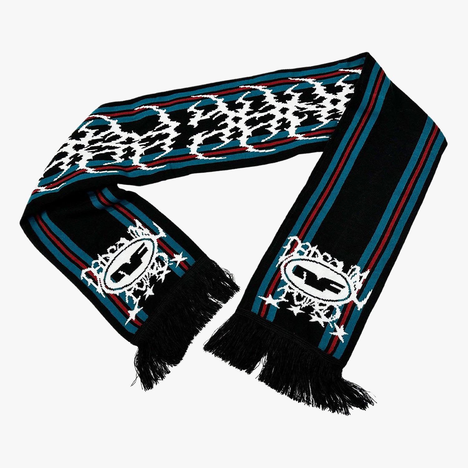 Xtreme Scarf - Black / Oxblood / Topaz scarf Personal Fears Personal Fears