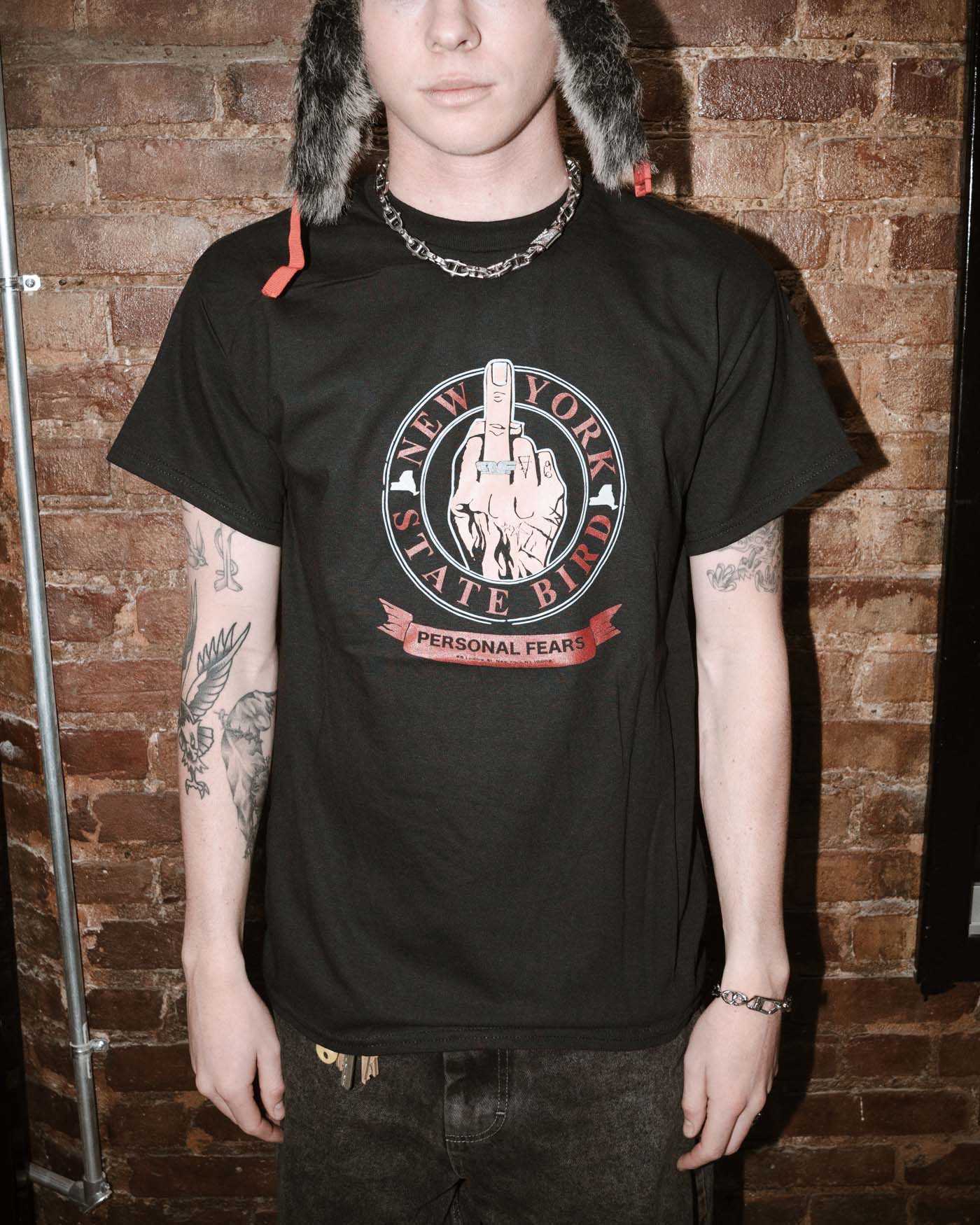 State Bird Tee - Black Shirts & Tops Personal Fears Personal Fears State Bird Tee - Black - Flip Off Shirt