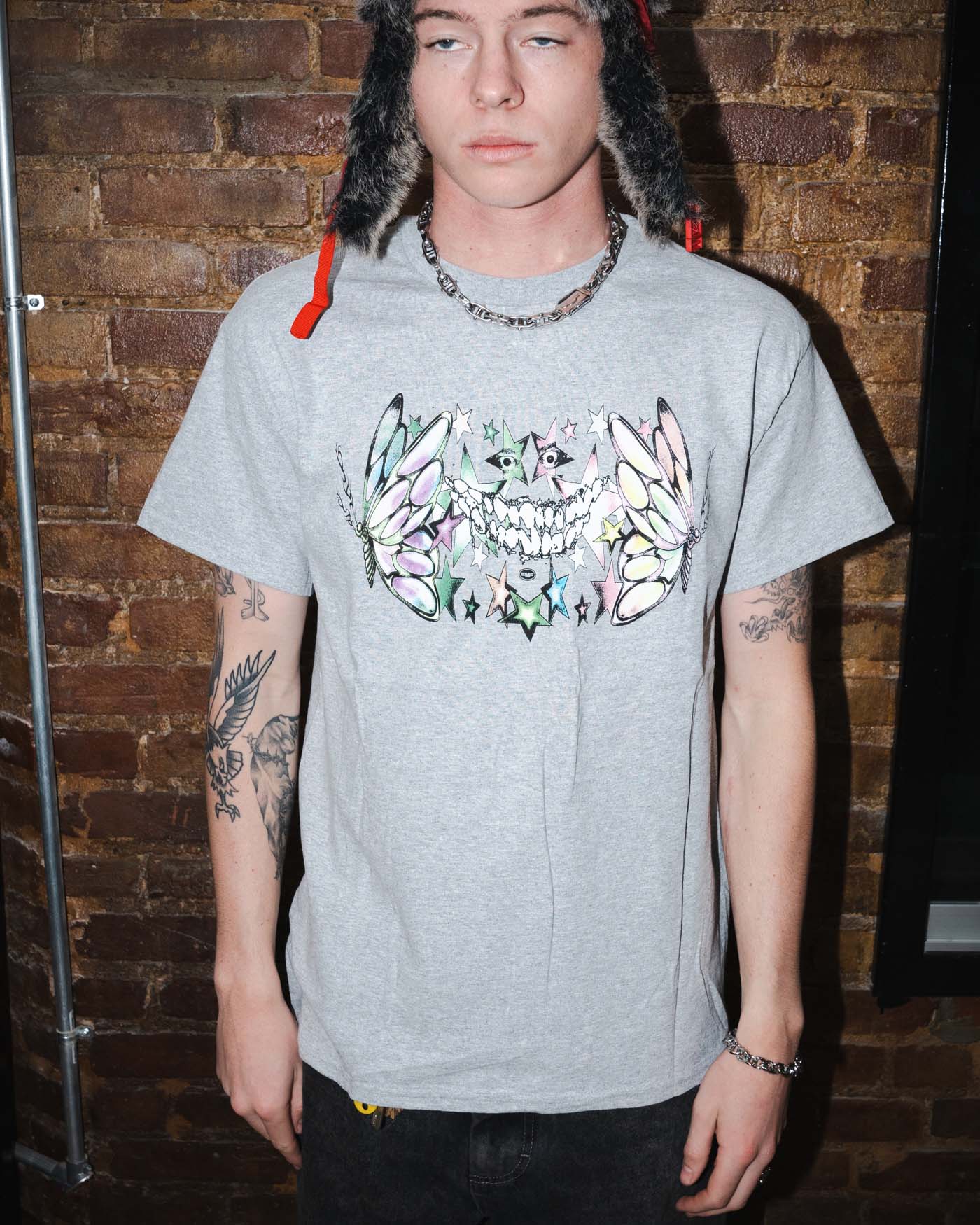 Research Chemicals Tee - Athletic Grey Shirts & Tops Personal Fears Personal Fears Research Chemicals Tee - Athletic Grey - Stars and Butterfly