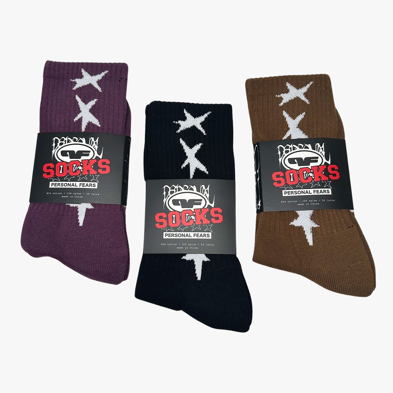 Star Skate Socks  Personal Fears Personal Fears Star Skate Socks - Athletic Socks - Cool Socks