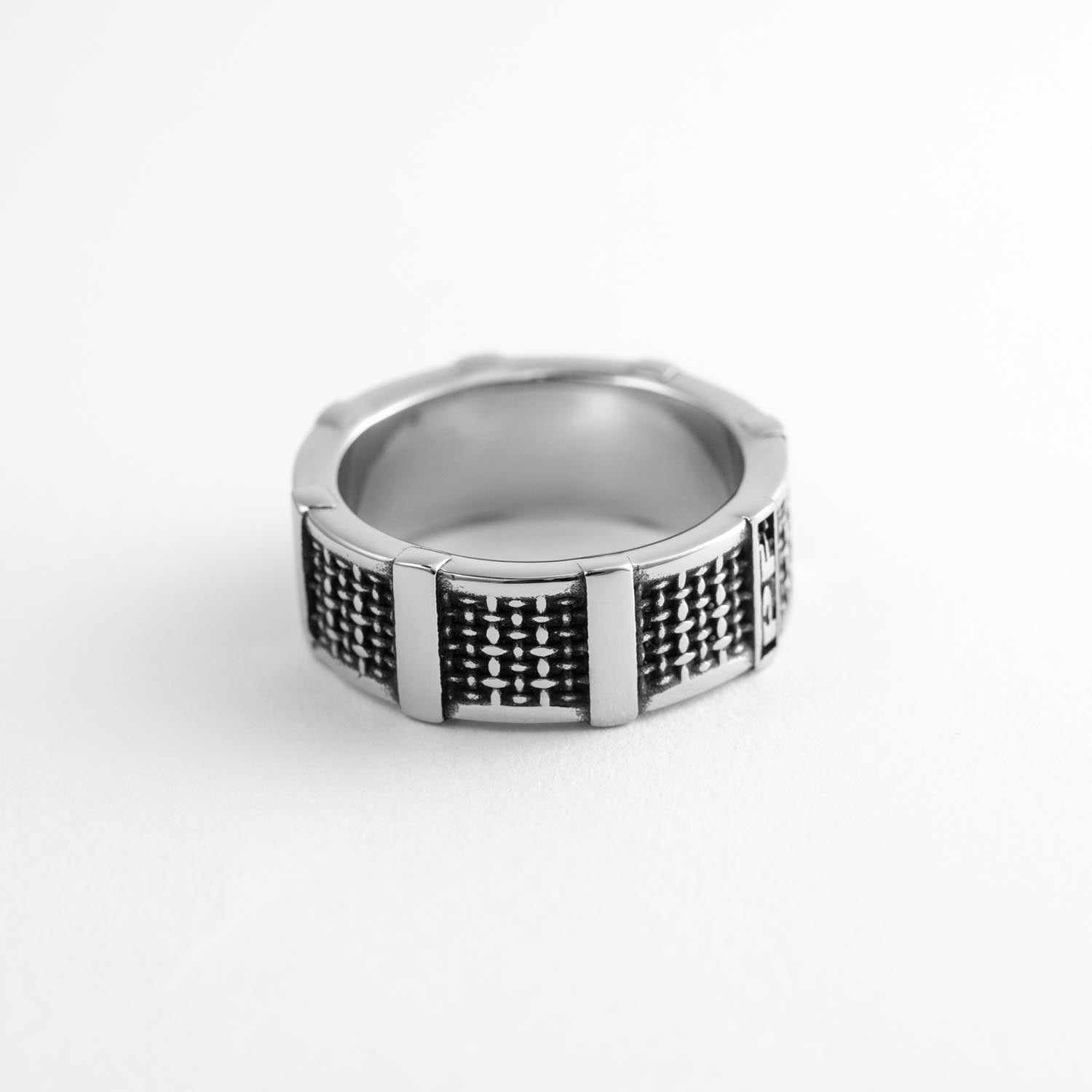 Hot Rod Ring Rings Personal Fears Personal Fears Hot Rod Ring - Chrome Ring - Mesh Silver Jewelry