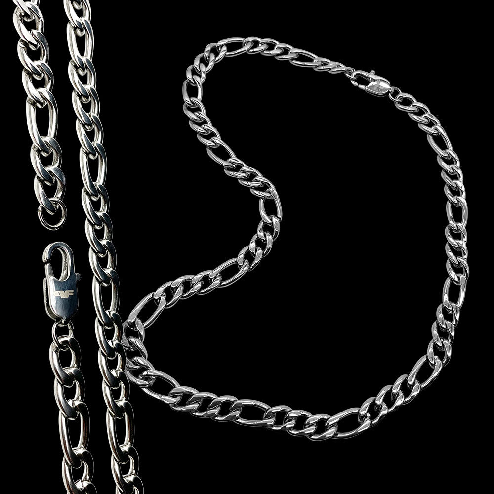 Stainless Steel Figaro Chain Mens Chains