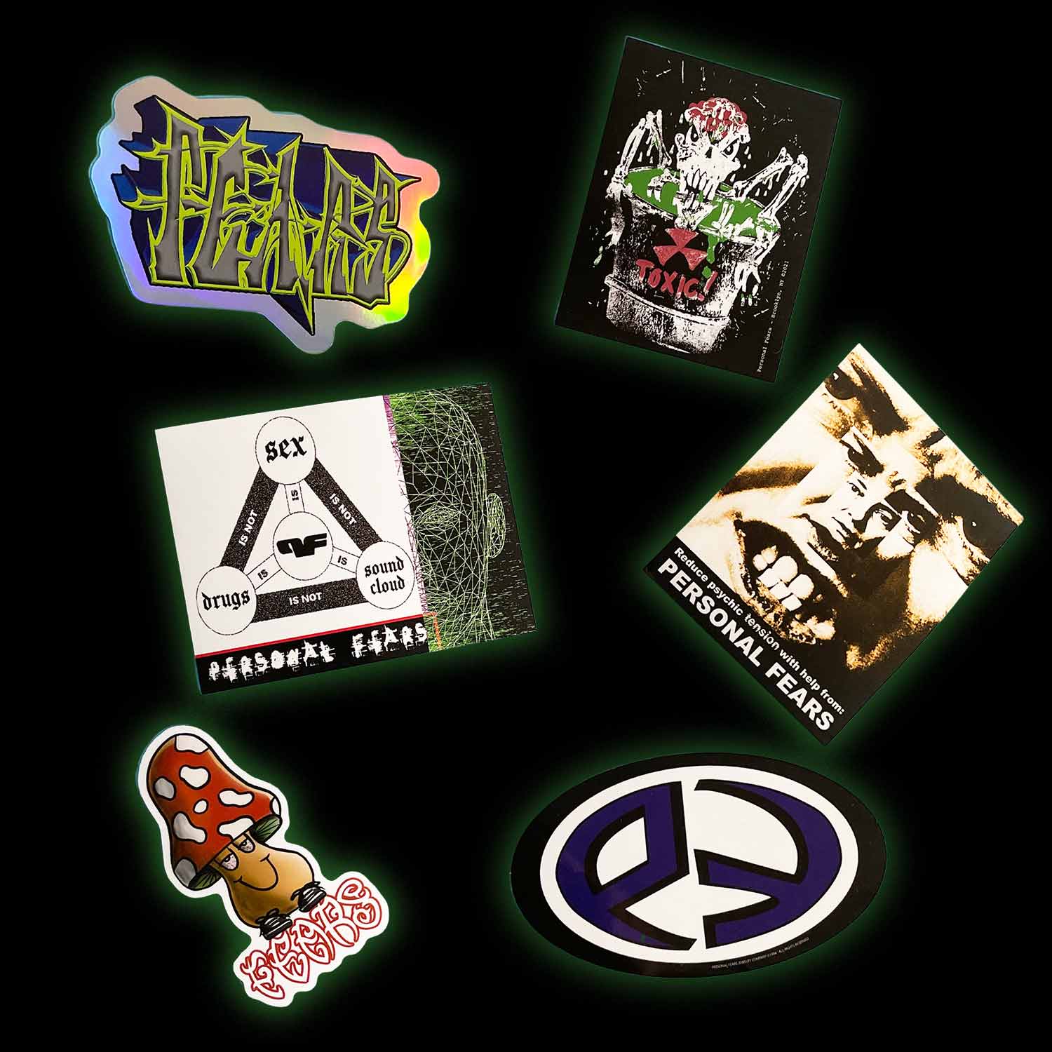 Sticker Pack V stickers Personal Fears Personal Fears Sticker Pack V Skate Stickers