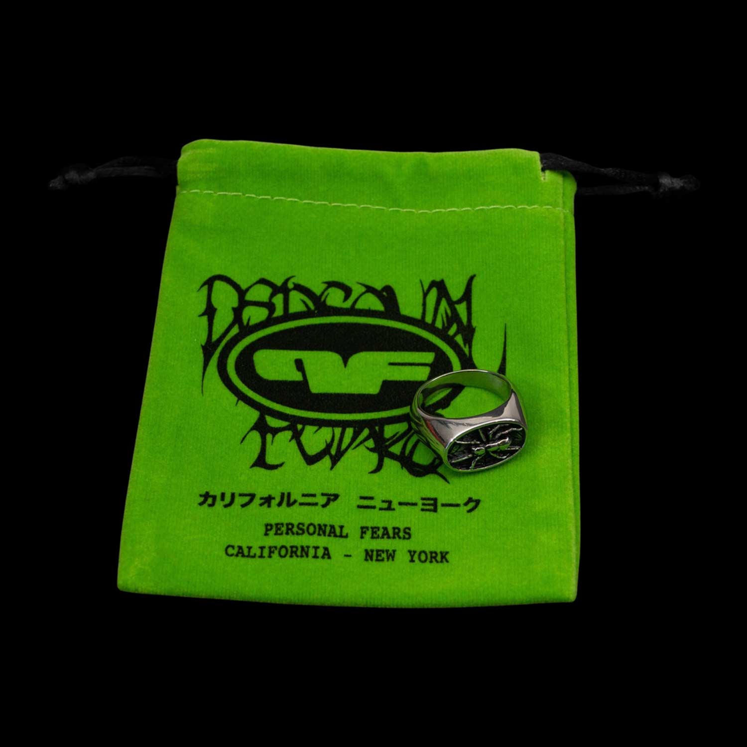 Spider Signet Ring Rings Personal Fears Personal Fears Spider Signet Ring | Stainless Steel Rings | Tattoo Jewelry