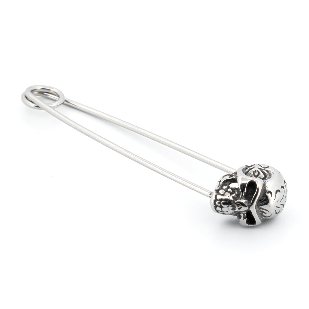 Skull Safetypin Earring