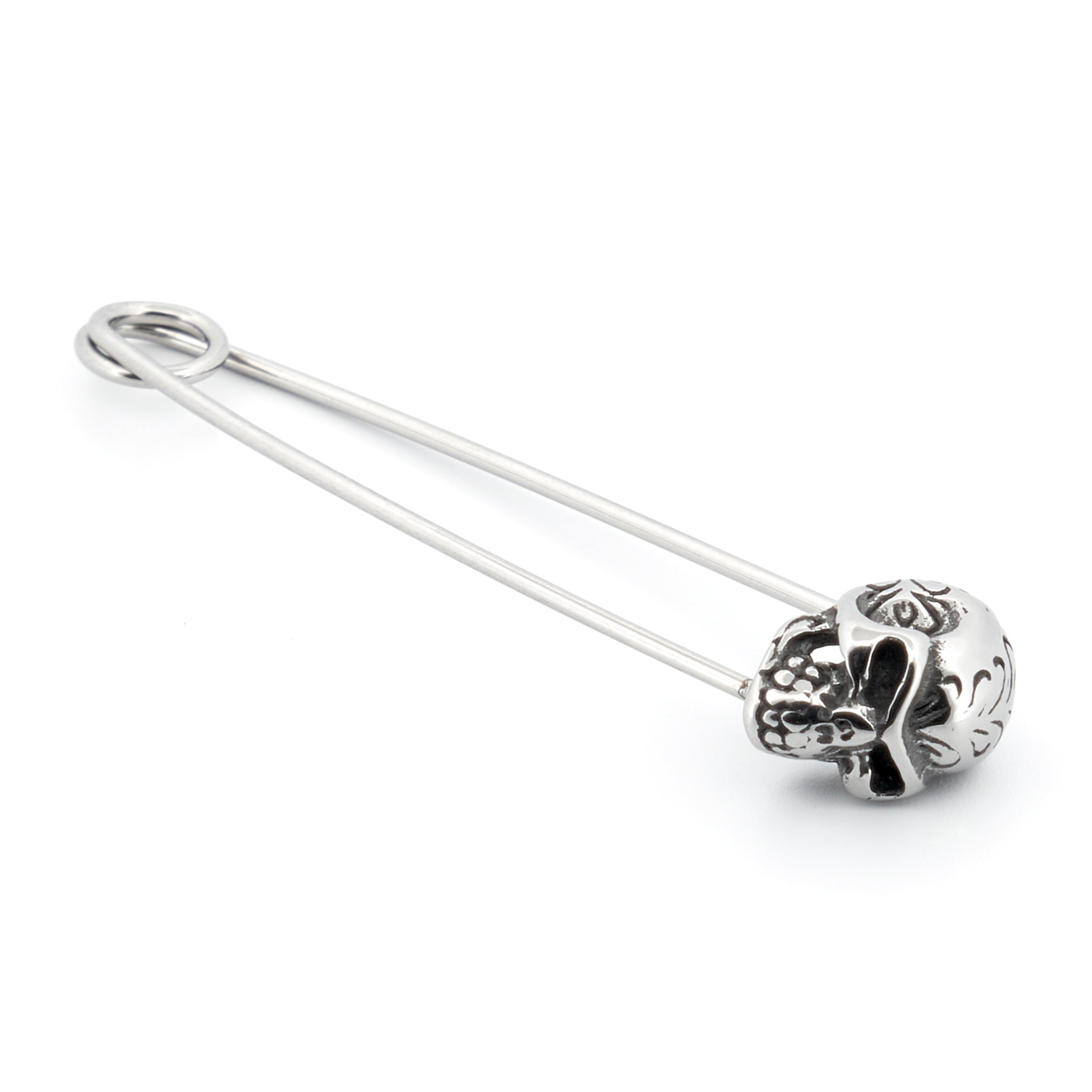 Skull Safetypin Earring