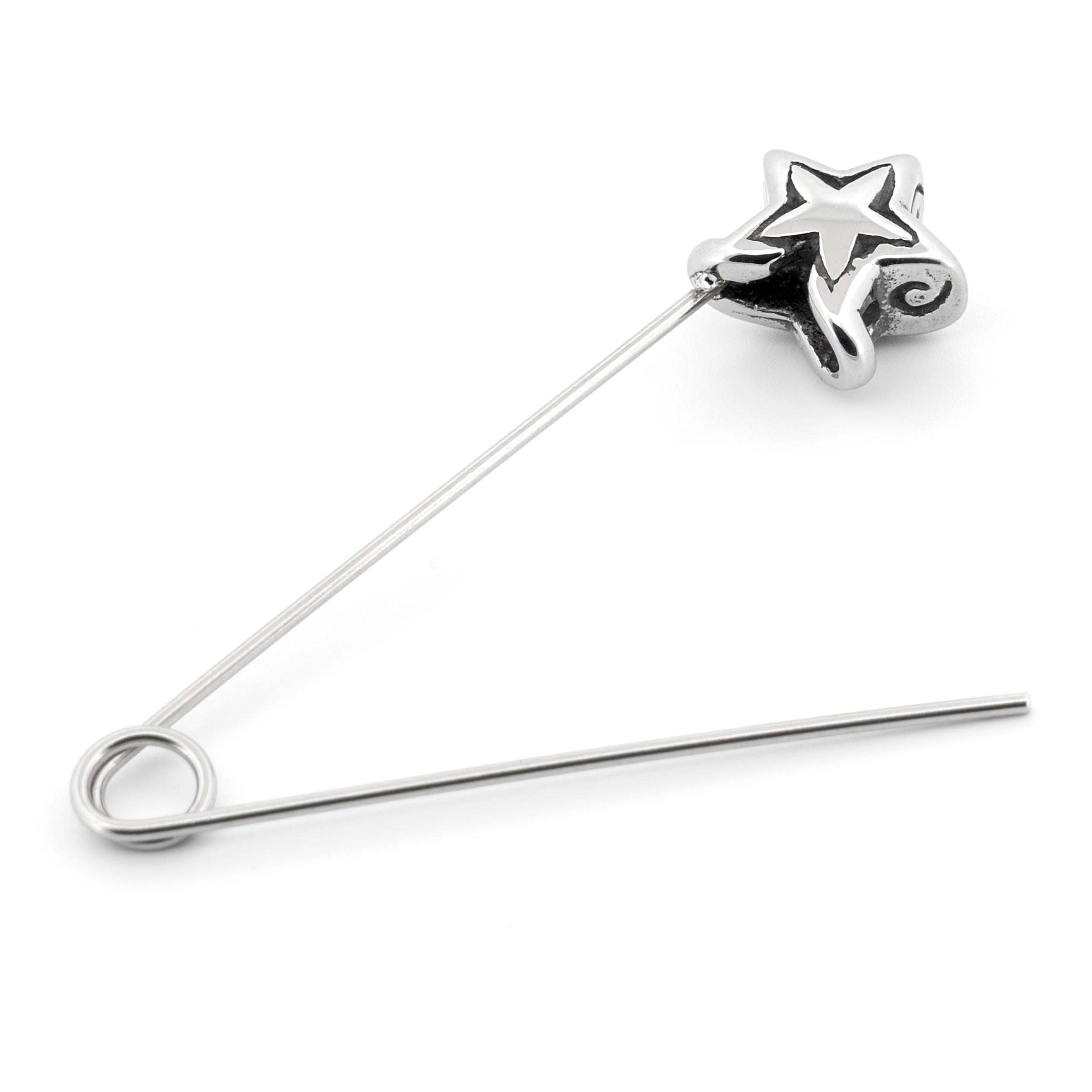 Nautical Star Safetypin Earring