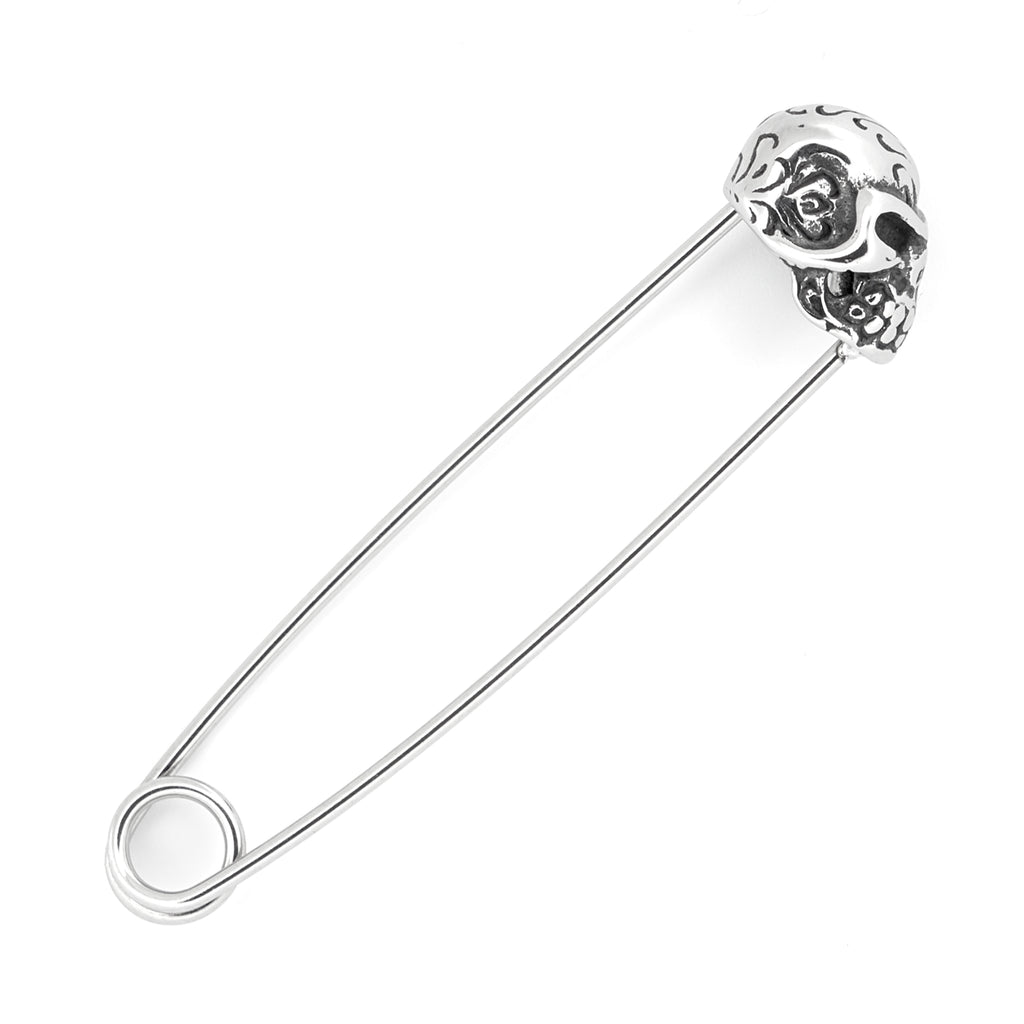 Skull Safetypin Earring