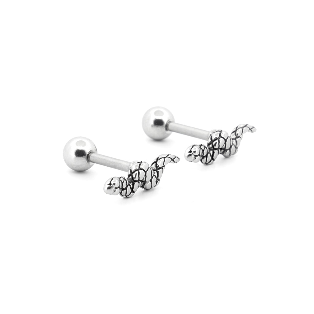 Micro Snake Stud Earring