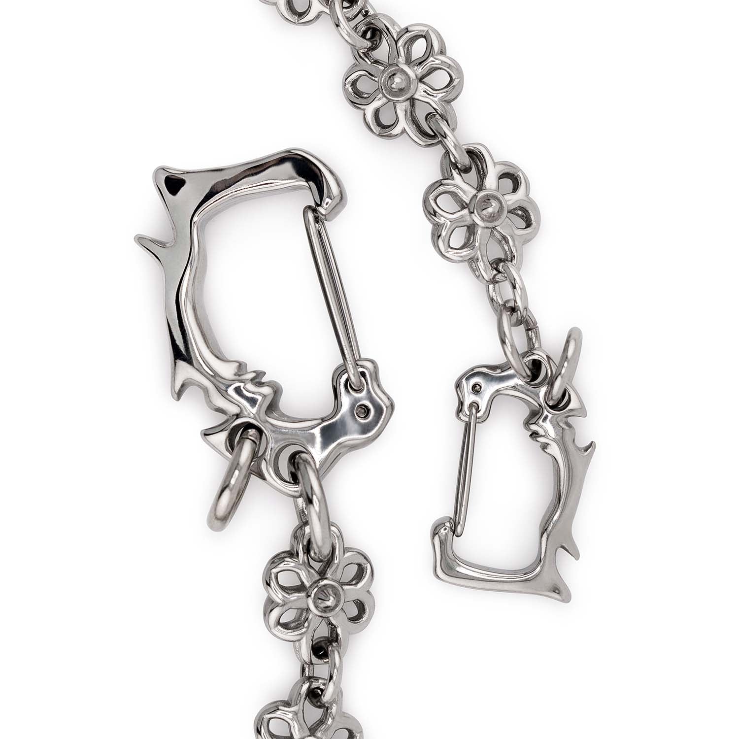Floral Link Wallet Chain