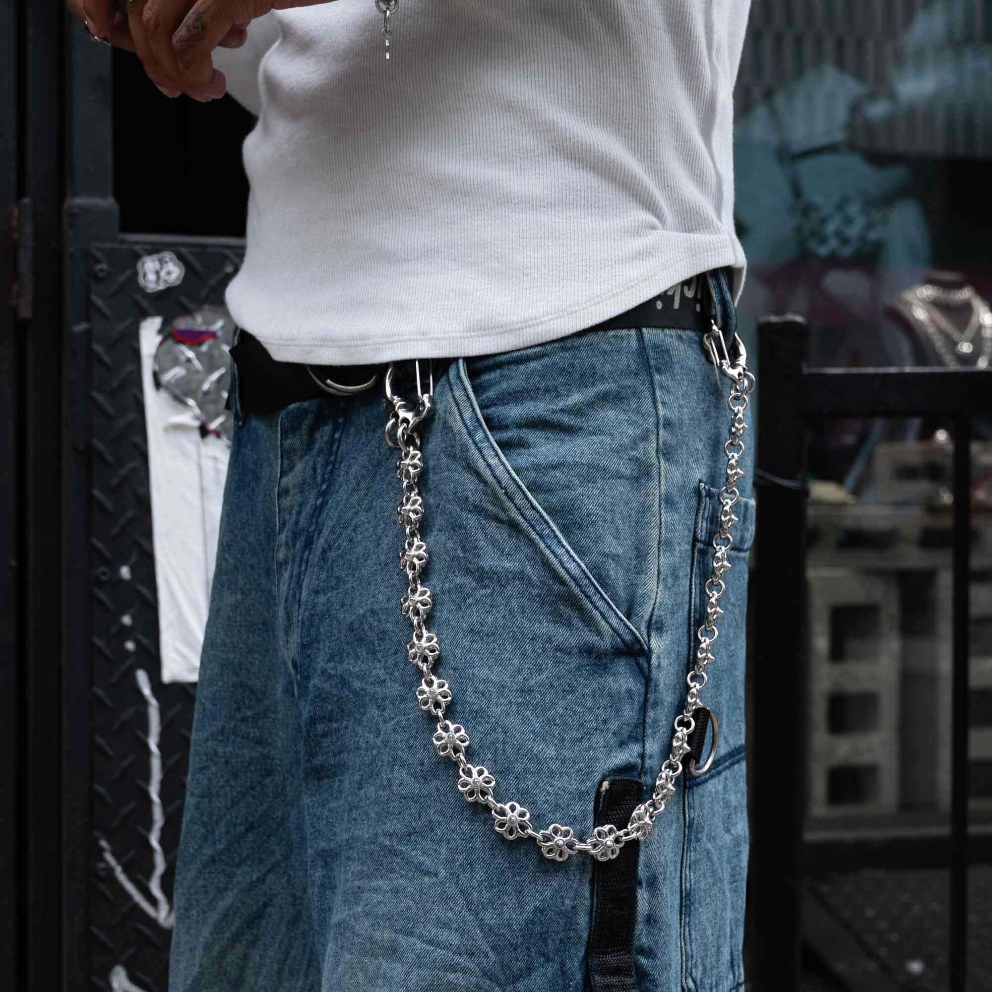 Floral Link Wallet Chain