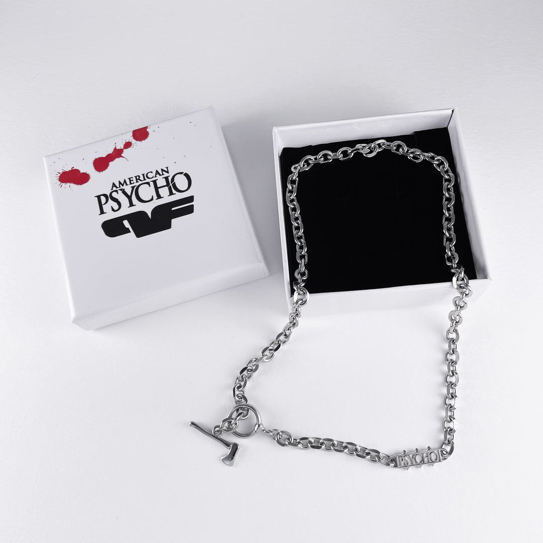 Personal Fears X American Psycho Axe Chain Necklace Stainless Steel in box