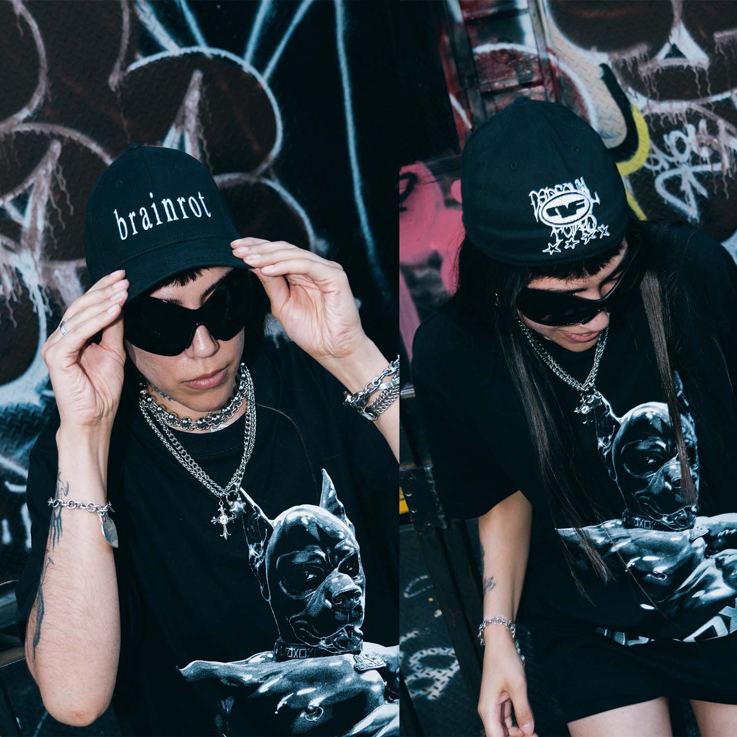 "Brainrot" Flexfit - Black Hat Personal Fears Personal Fears "Brainrot" Flexfit - Black - 90s Hat - Y2K Hat