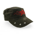 Comrade Hat - Green / Red Hat Personal Fears Personal Fears Comrade Hat - Brown / Red - Distressed with Studs
