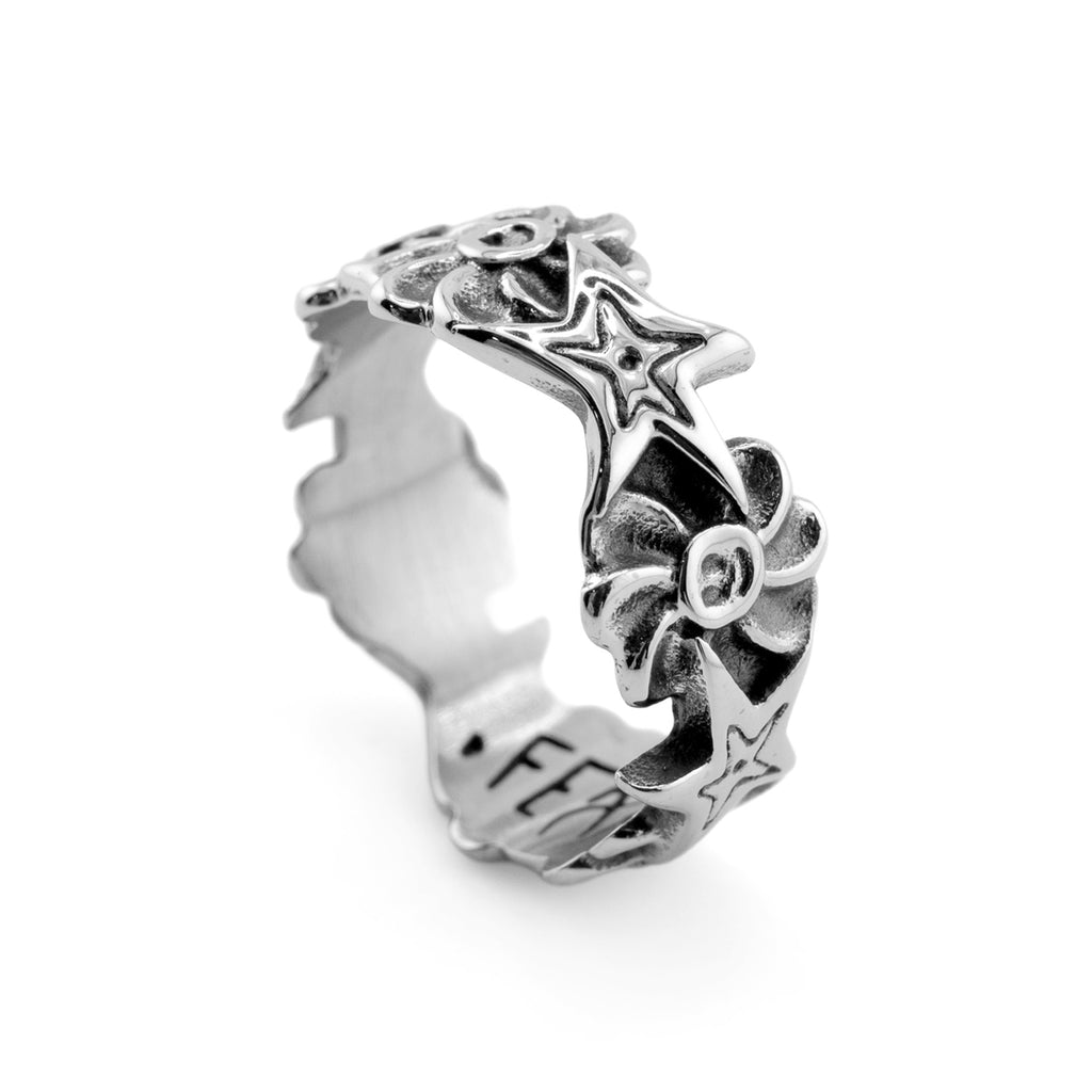 Daisy Chain Ring - Stainless Steel