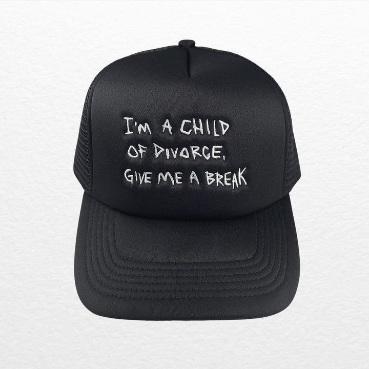 Child Of Divorce Trucker Hat by Personal Fears X American Psycho Front