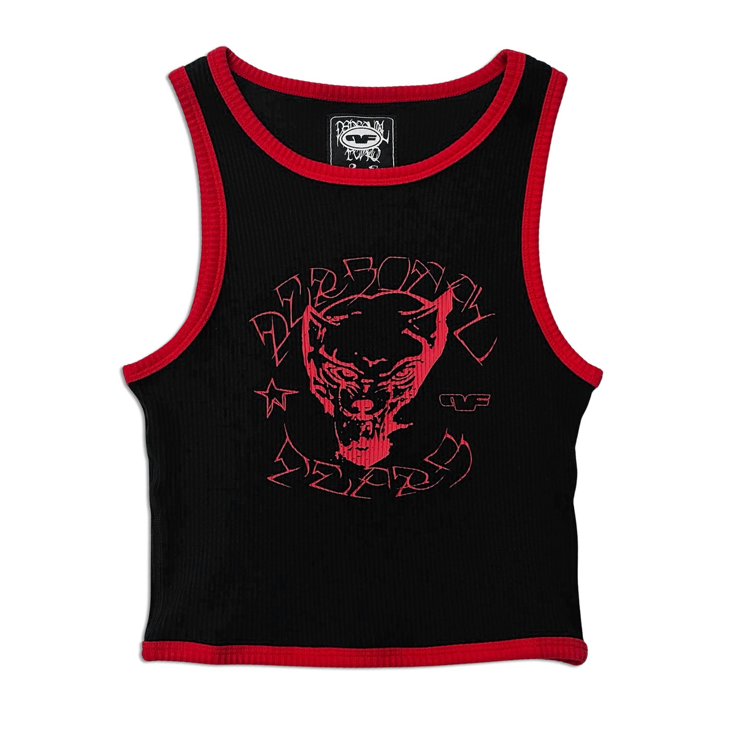 Puppy Dog Ribbed Tank  Personal Fears Personal Fears Puppy Dog Ribbed Tank | Y2K Tops | Cute Wifebeater