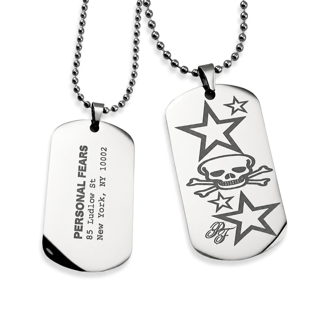 Skull & Stars Dog Tag Necklaces Personal Fears Personal Fears 