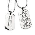 Dogtag Skull & Stars
