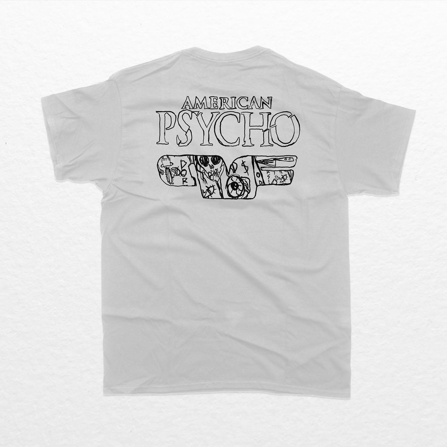 American Psycho X Personal Fears Doodle T-shirt Back