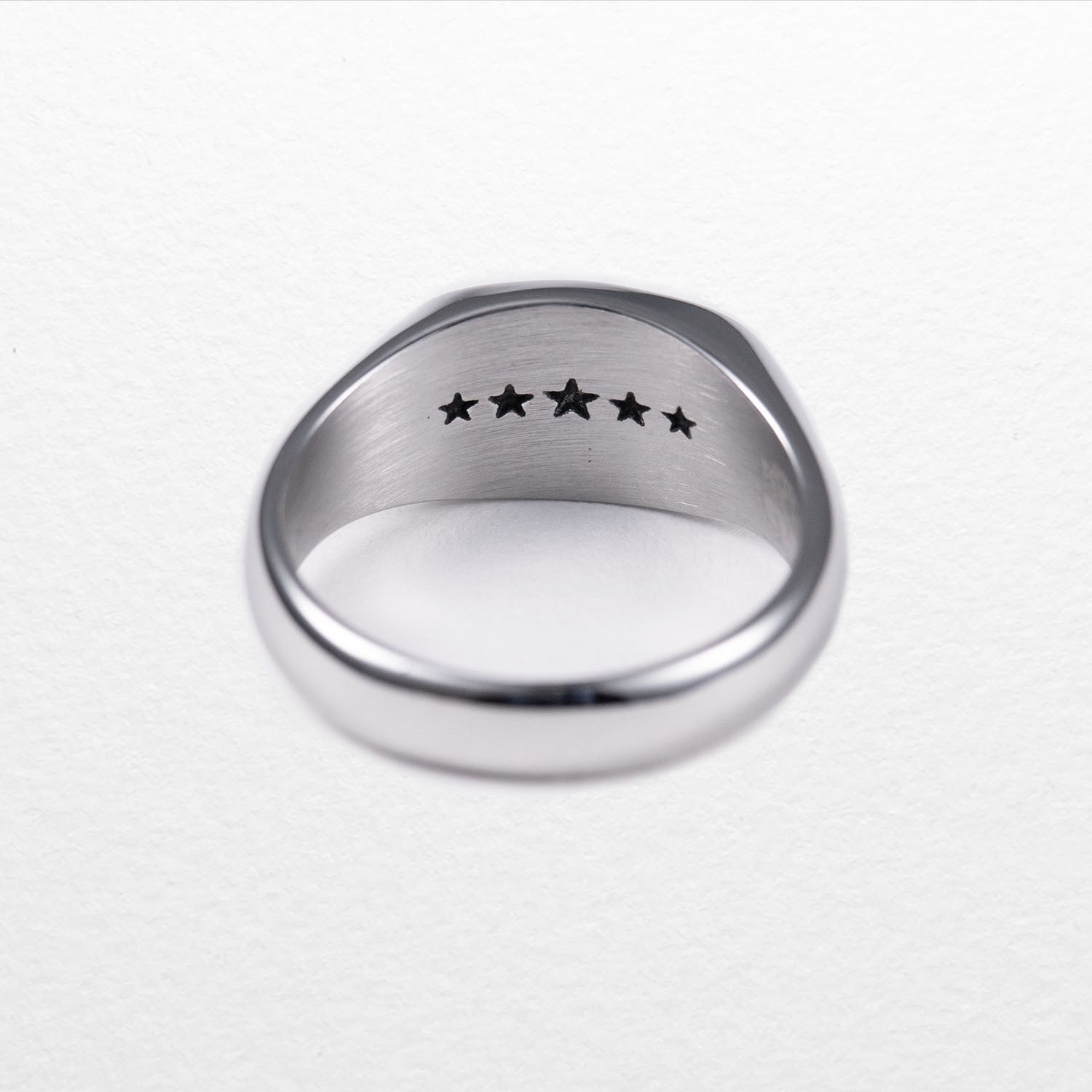 Personal Fears X American Psycho Dorsia Ring in stainless steel Inner detailing