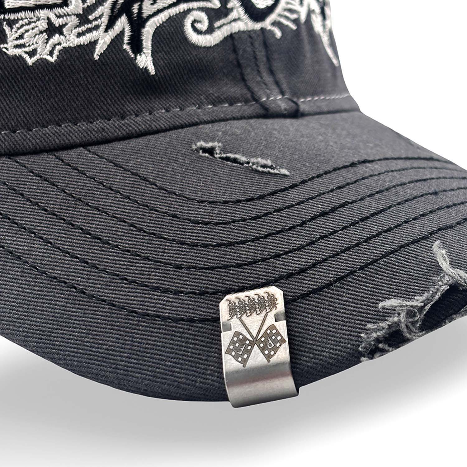 Ludlow Hat - Faded Grey Hat Personal Fears Personal Fears Ludlow Hat - Faded Grey | Distressed w/ Logo Brim Clasps