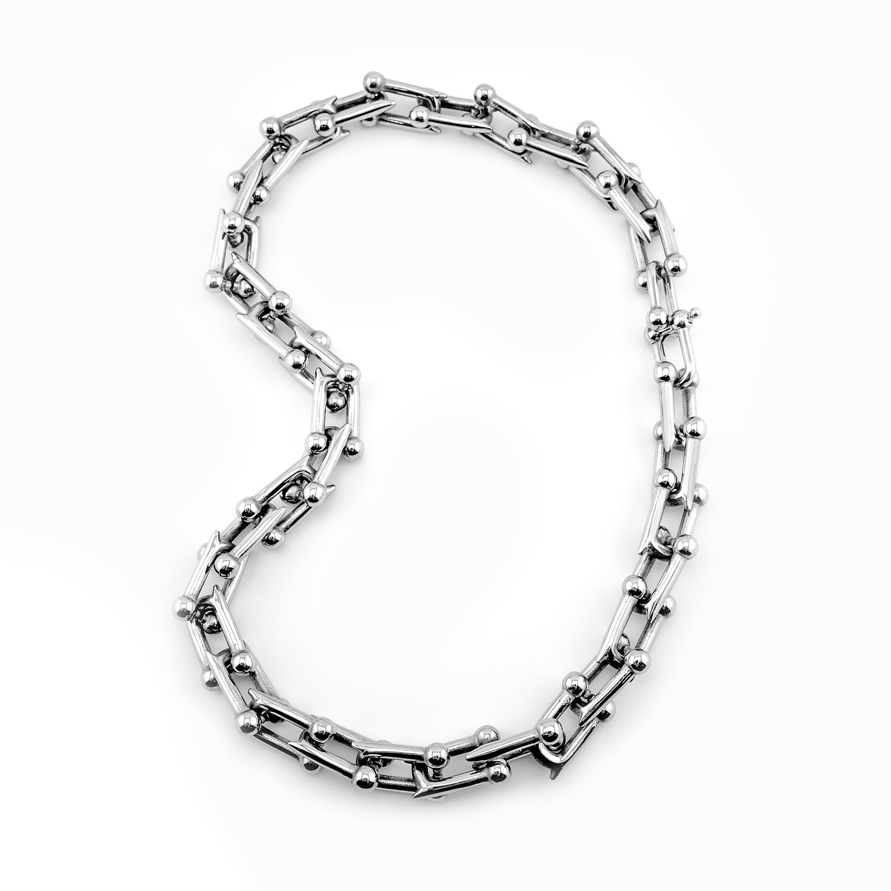 Lilith Link Necklace Necklaces Personal Fears Personal Fears Lilith Link Necklace - Stainless Steel - Horned Links