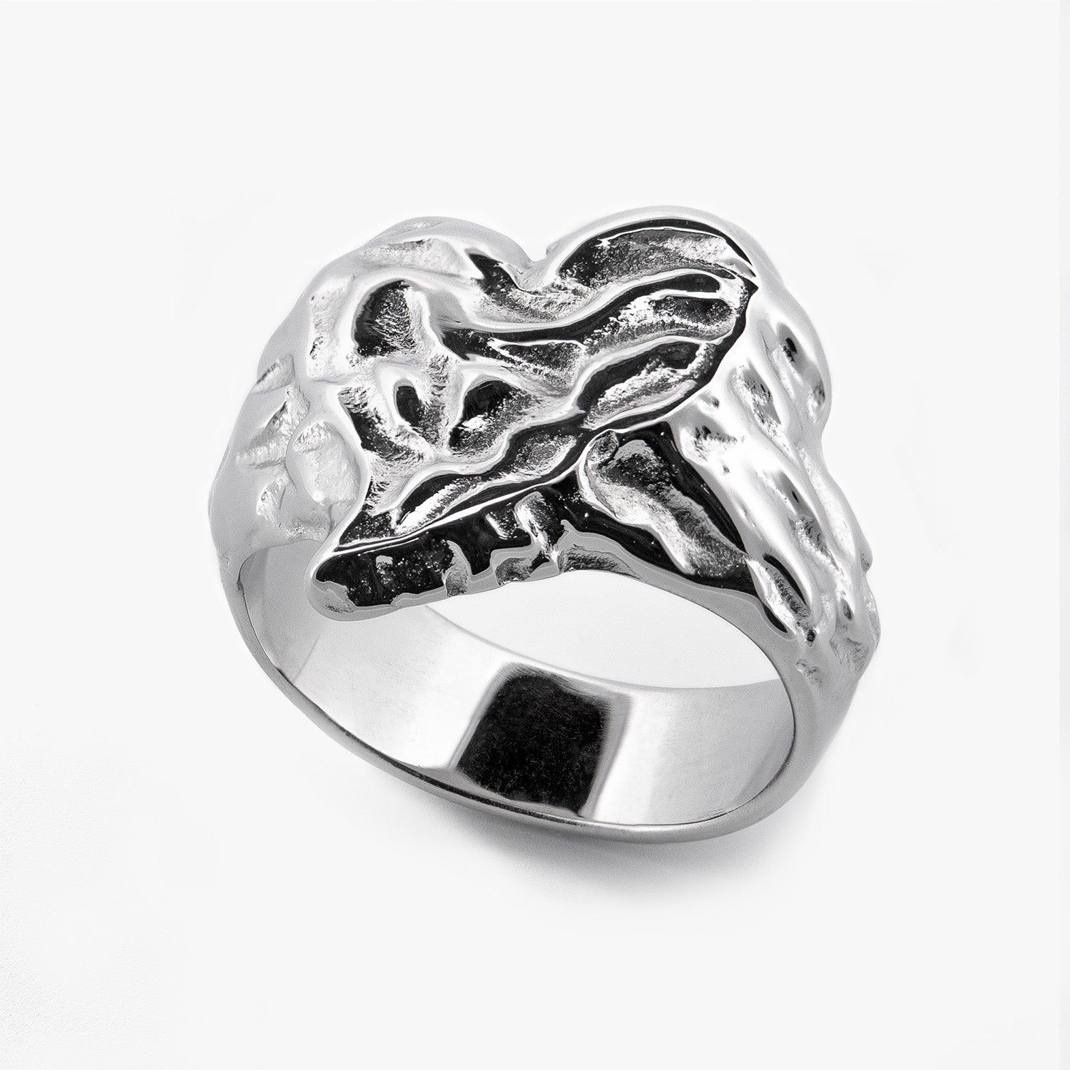 Molten Heart Ring Rings Personal Fears Personal Fears Molten Heart Ring - Unisex Promise Ring - Alternative Jewelry