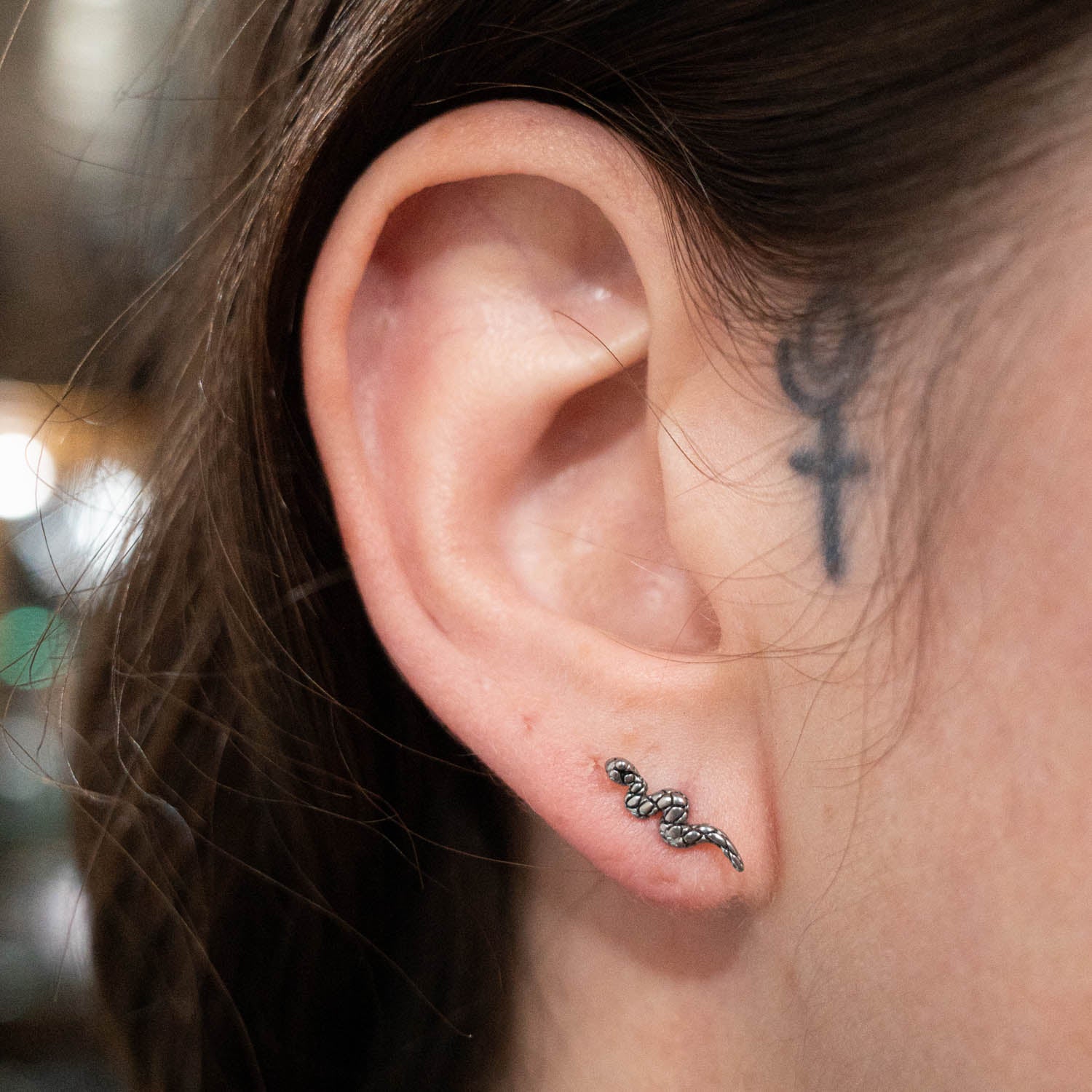 Micro Snake Stud Earring