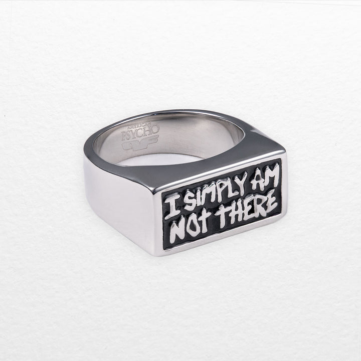 Personal Fears X American Psycho Not There Ring in Stainless Steel 