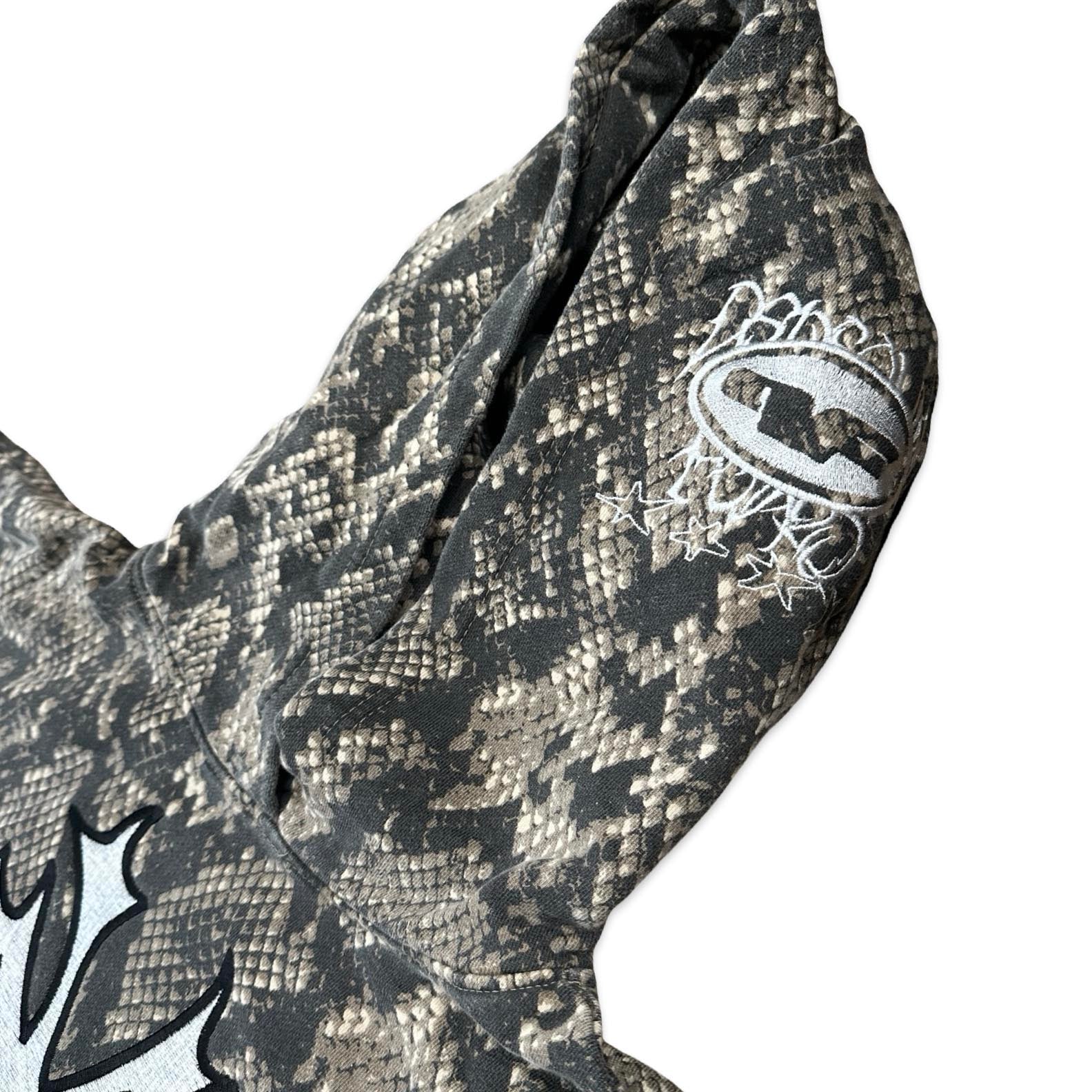 Embroidered NY Hoodie - Snakeskin
