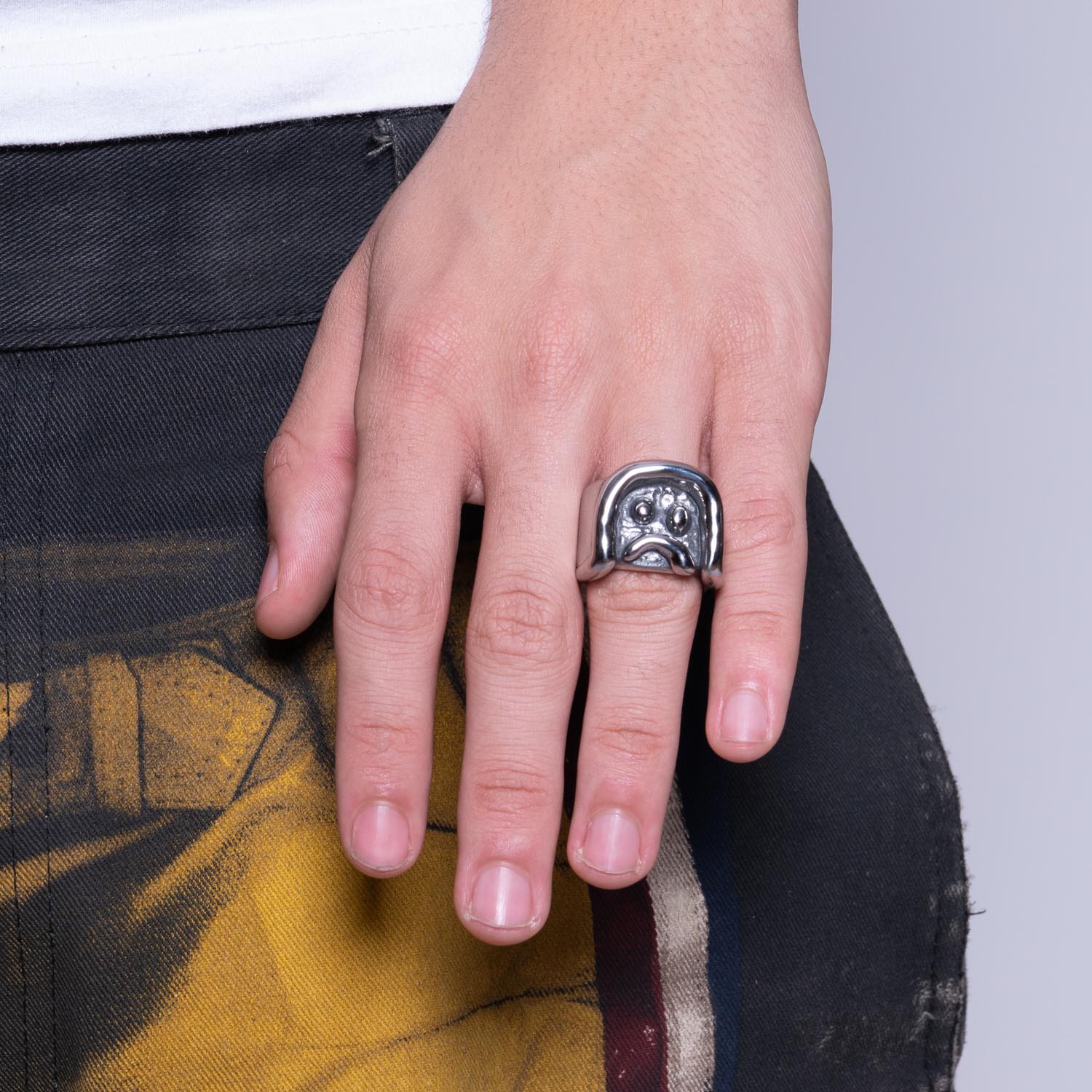 Frown Ring Rings Personal Fears Personal Fears Frown Ring | Clay Style Jewelry | Fun Jewelry