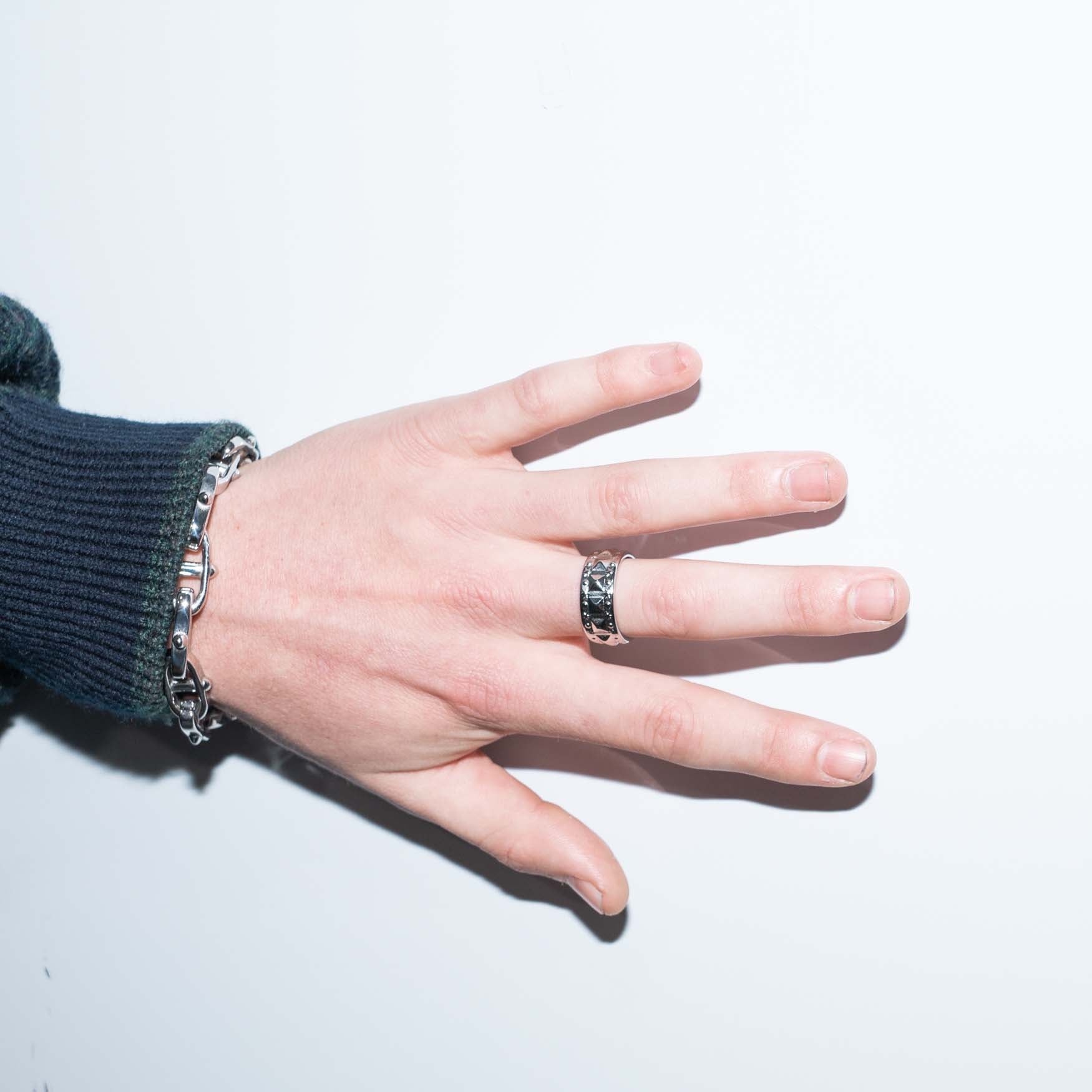 Studd Ring Rings Personal Fears Personal Fears Studd Ring - Rapper Belt Ring - Spikes and Stars