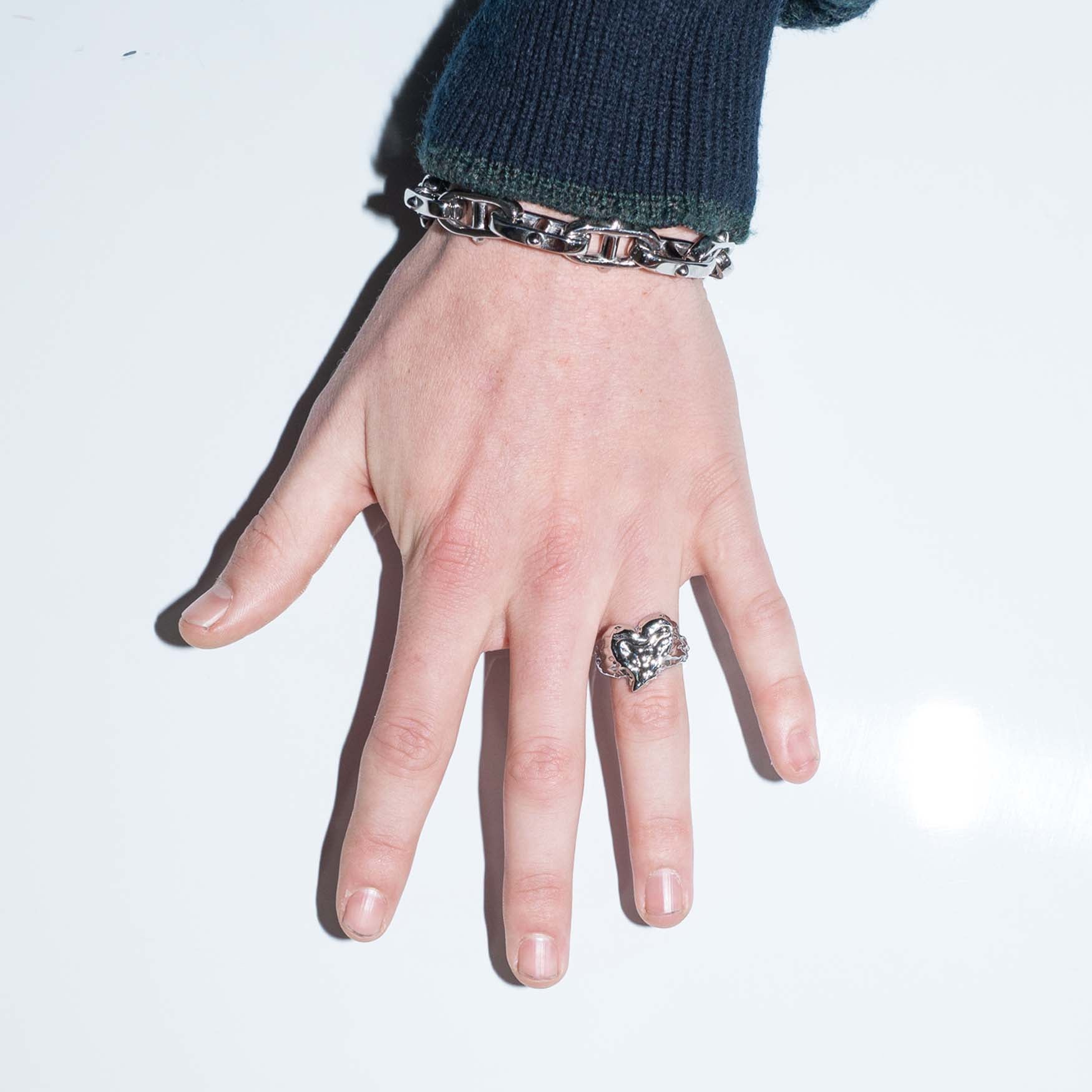 Molten Heart Ring Rings Personal Fears Personal Fears Molten Heart Ring - Unisex Promise Ring - Alternative Jewelry