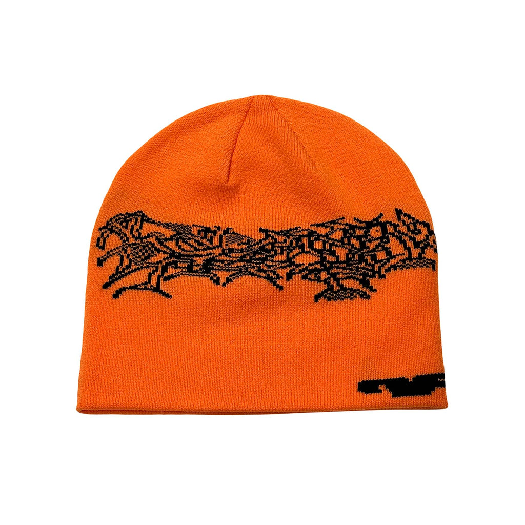 City Hunter Skullcap Beanie Hat Personal Fears Personal Fears City Hunter Skullcap Beanie - Orange and Black
